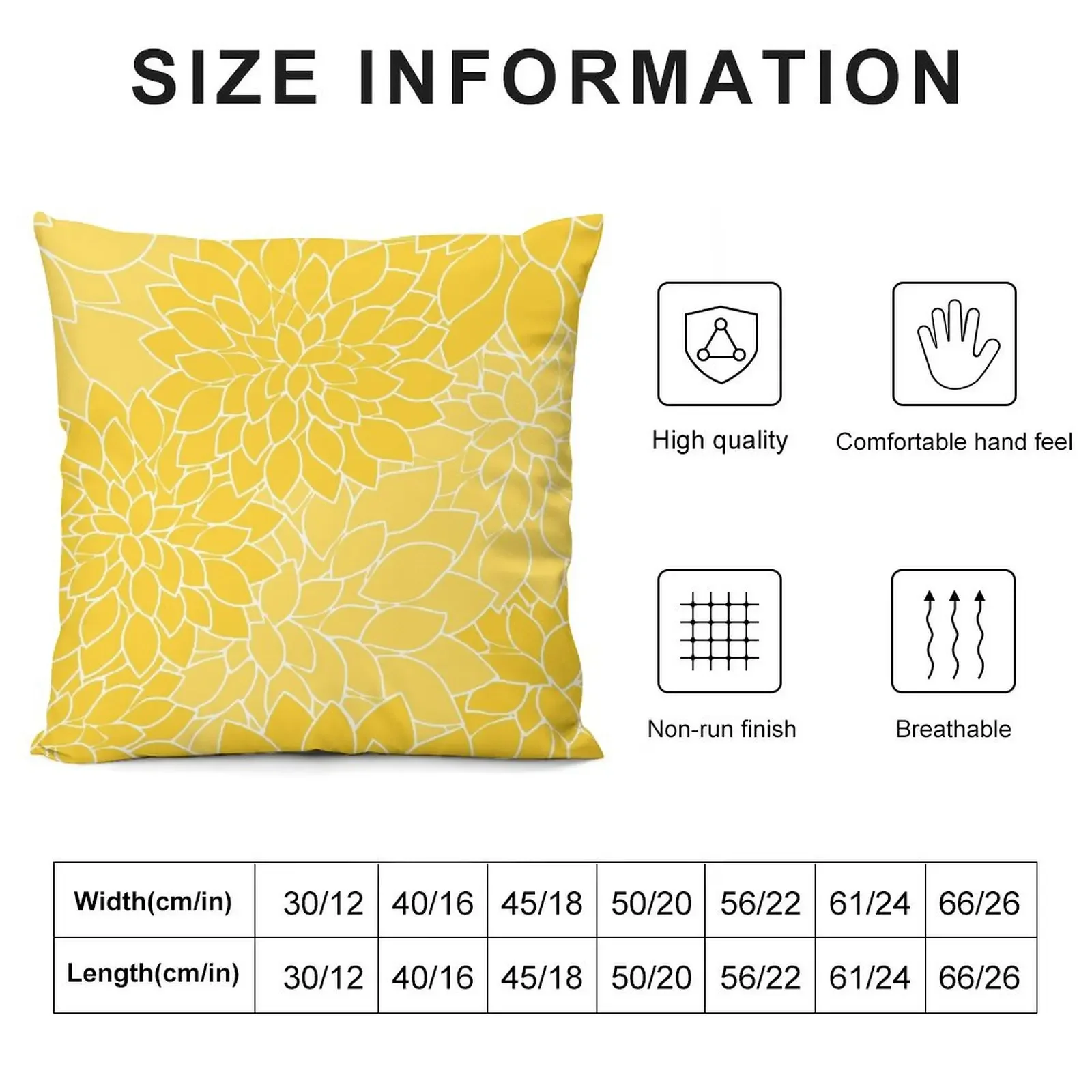 Горчично-желтый аниме чехол для подушки