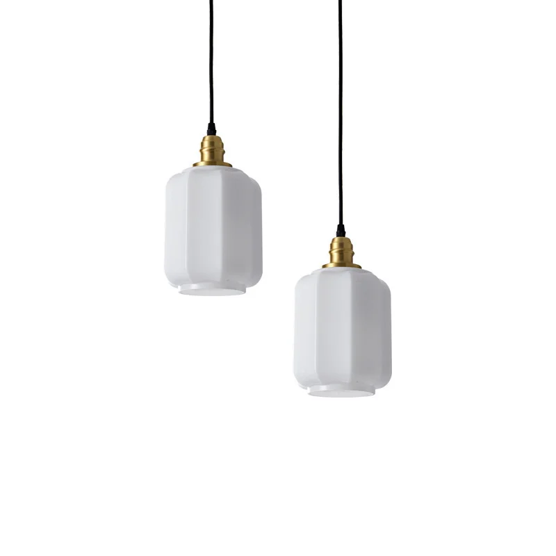 

Современный Медный Подвесной Светильник из матового стекла с одной головкой