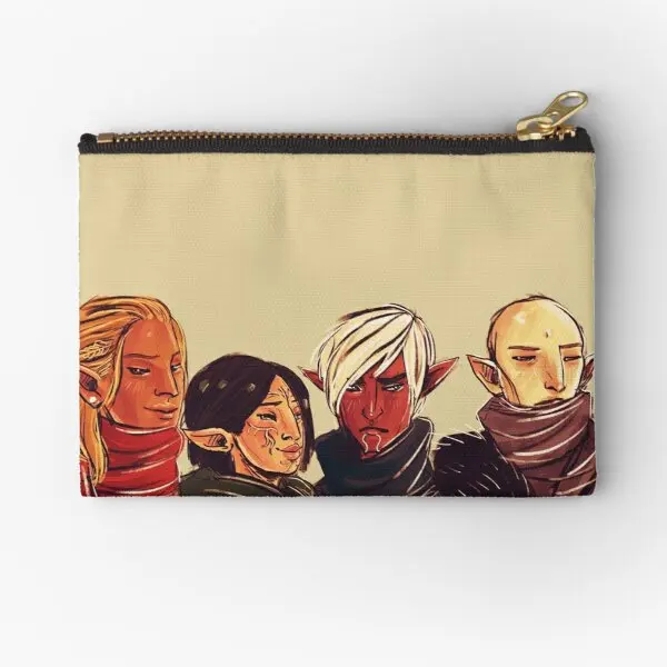 

Elves In Scarves Zipper Pouches Men Cosmetic Coin Packaging Bag Socks Pocket Panties Women Small Money Wallet Storage Underwear