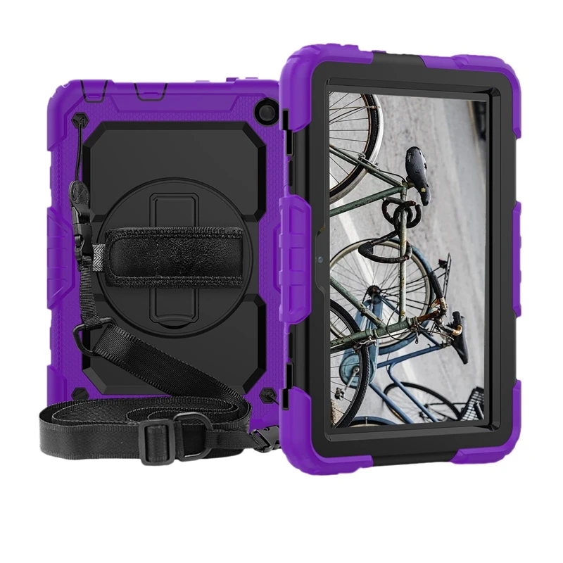 

Suitable For Amazon Fire HD 8/8 Plus With Shoulder Strap And 360 Degree Rotating Bracket Protective Cover 2020