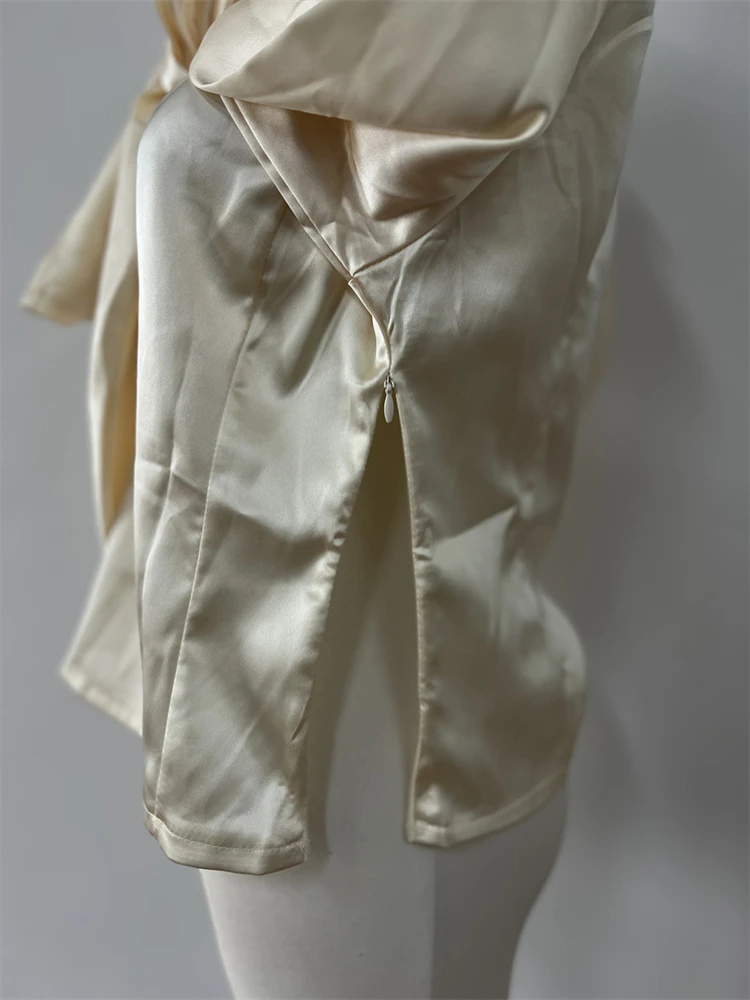 Весенне-осенняя французская модная белая блузка женские топы легкие роскошные