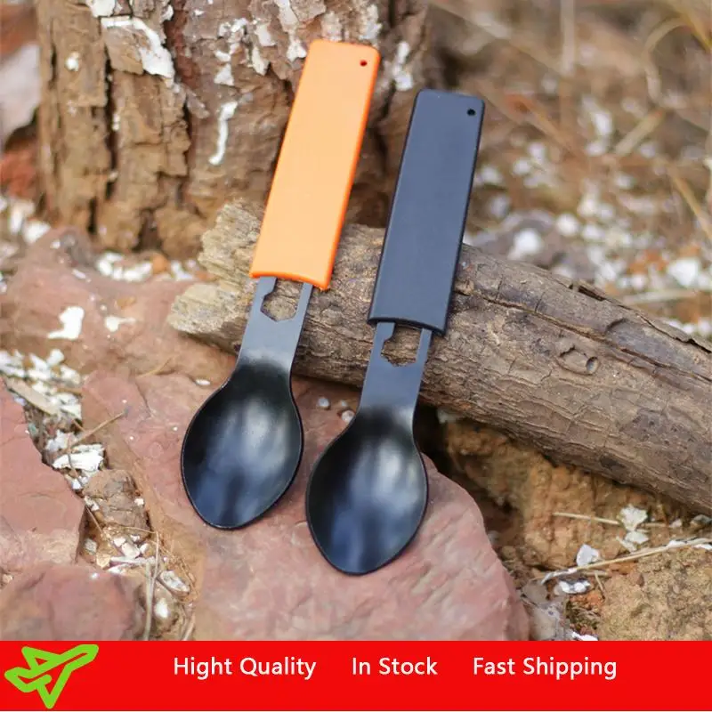 

Посуда для кемпинга на открытом воздухе ложка свисток из нержавеющей стали с линией для туризма путешествия выживания пикника Прямая поста...