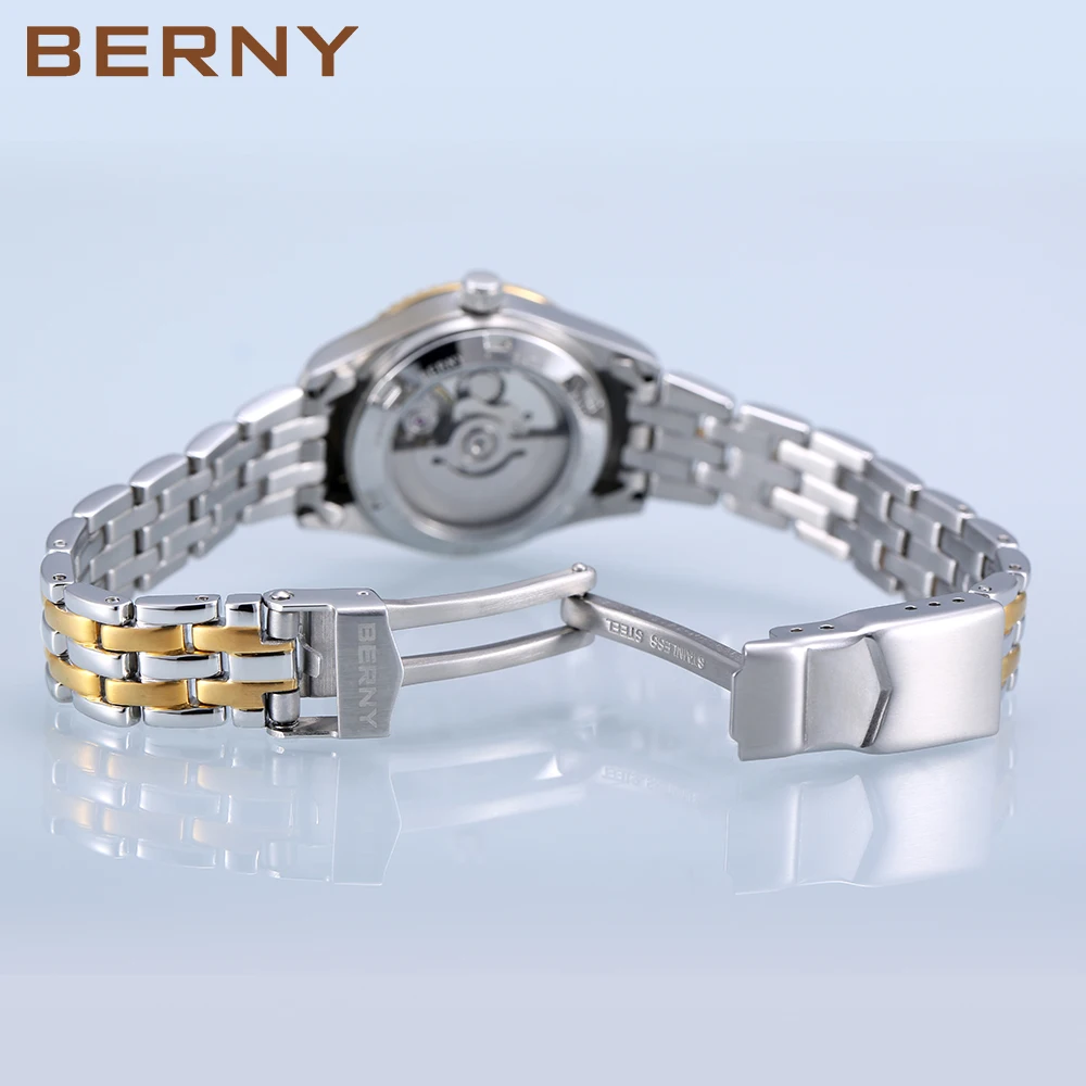 Women's Mechanical Watch Automatic Winding Luxury Wristwatch Golden Lady Sapphire Glass Waterproof Business Watches Montre Femme enlarge