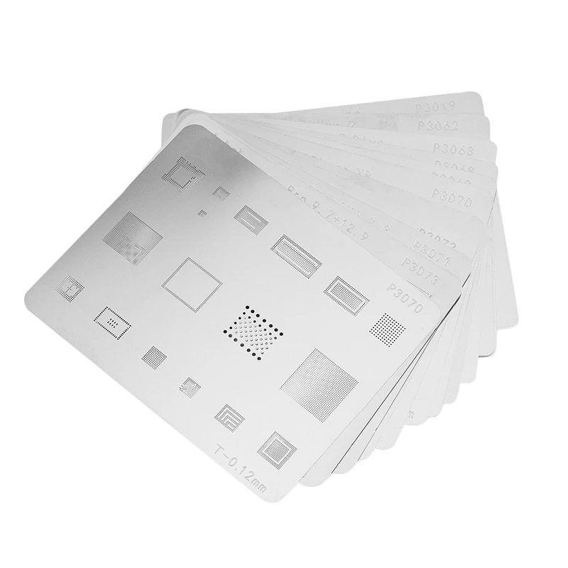 

22PCS Mobile Phone IC Chip BGA Resolder Template Kit, Suitable For All Iphone Series, Ipad, Mobile Phone Repair Tin Net