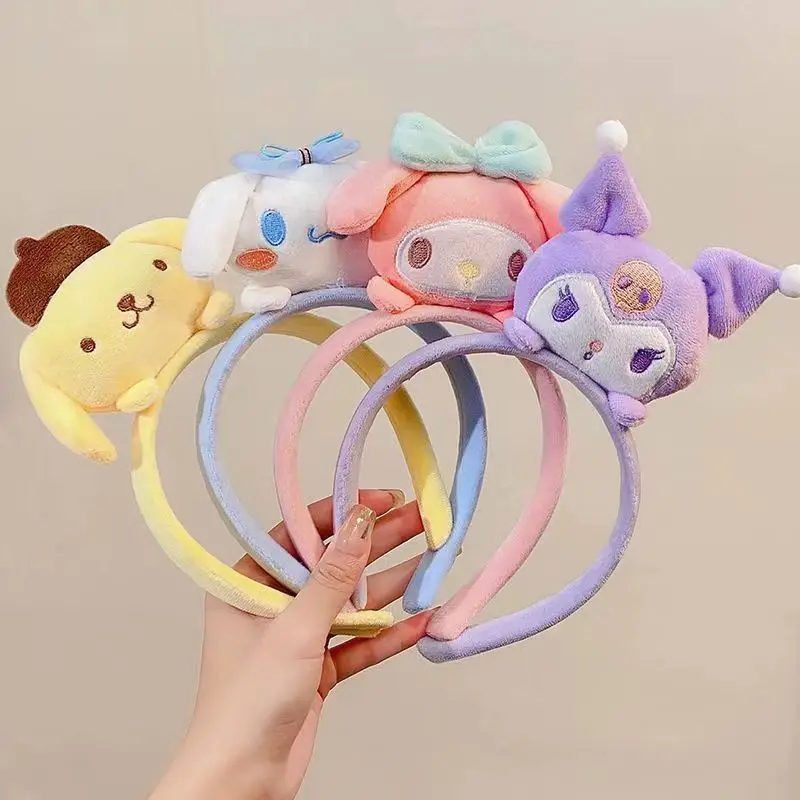 

10pcs Cute new fluffy baby bow headband for women winter headband for girls headband hair accessories elastiekjes meisje