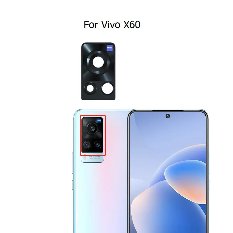 

2PCS Rear Camera Glass Back Camera Lens With Sticker For Vivo X60 Repair Parts