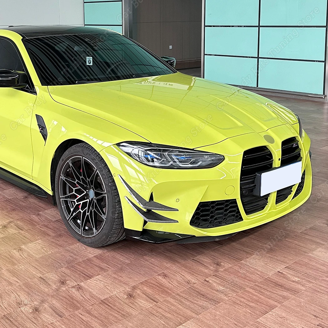 4 шт. карбоновый вид автомобильный передний бампер боковой спойлер сплиттер для