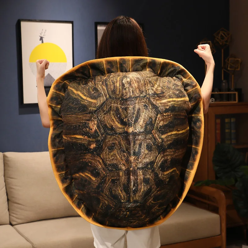 

100CM Giant Removable Turtle Clothes Plush Toys Stuffed Soft Tortoise Shell Pillow for Funny Rave Party Creative Birthday Gifts