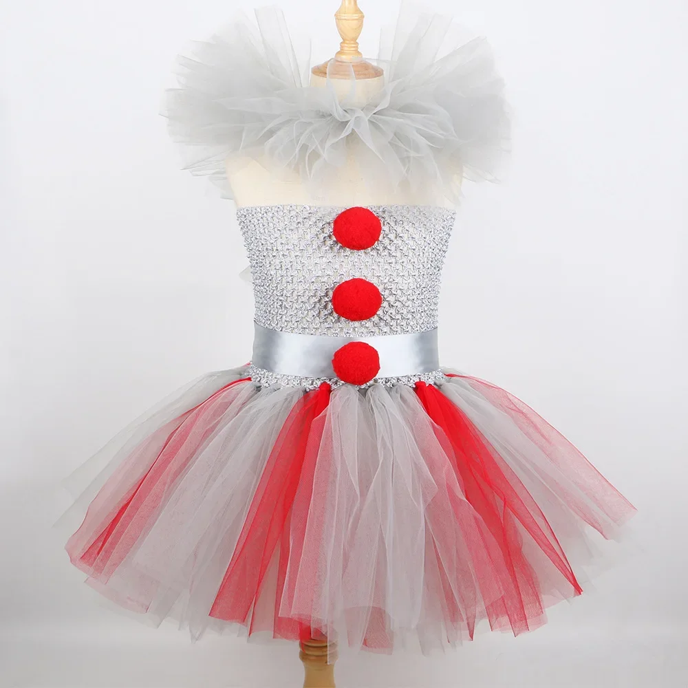 Джокер Пенни Мудрый костюм на Хэллоуин для девочек детское серое тюлевое