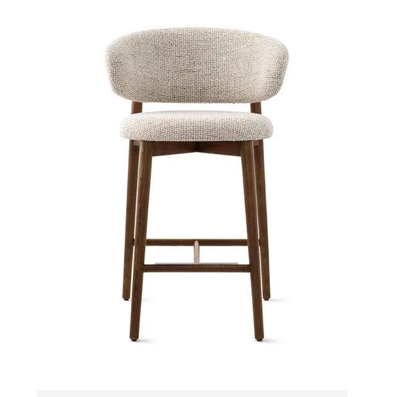 Белые барные стулья из скандинавского дерева роскошный обеденный высокий