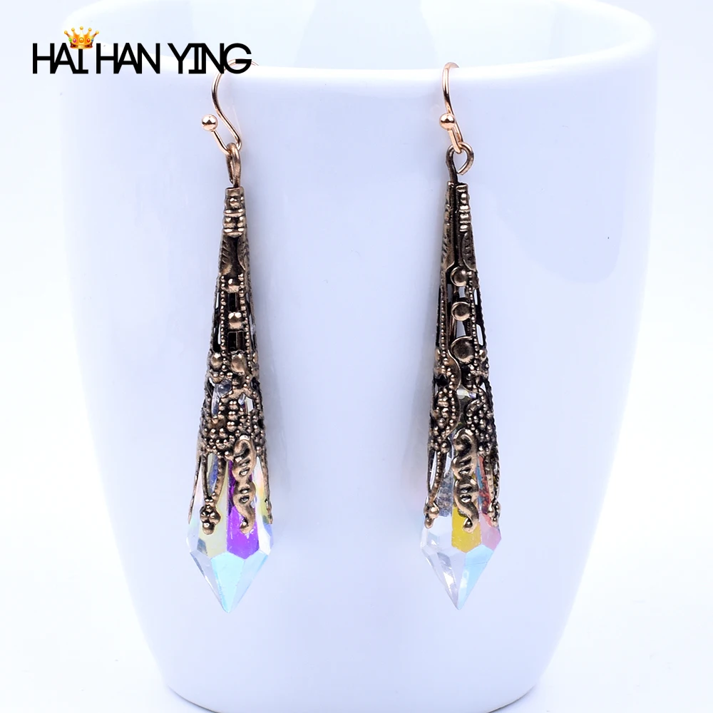 

New Acrylic Pillar Antique Color Women's Earrings Fashion Lightweight Drop Earrings Party Jewelry