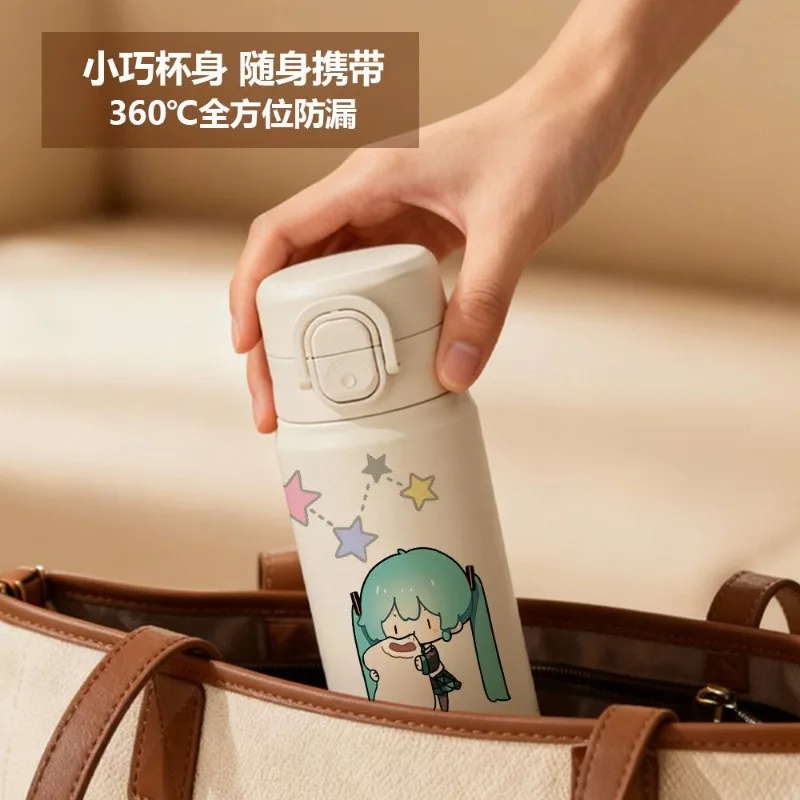 Фото Hatsune Miku, высококачественная милая креативная изолированная чашка из нержавеющей стали, студенческая персонализированная портативная бутылка для воды большой емкости №3