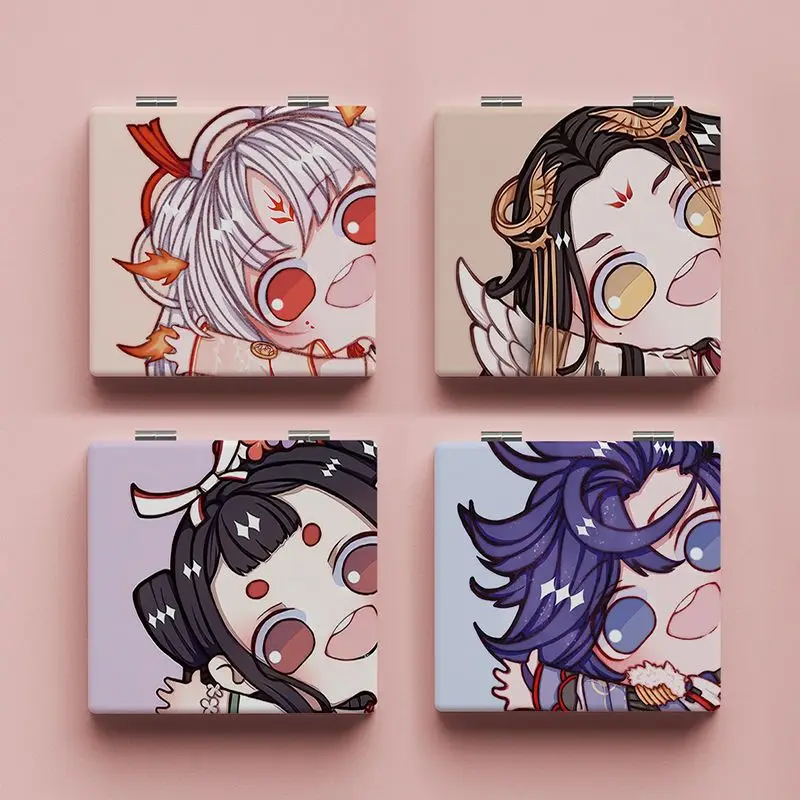 

Двустороннее портативное зеркало для макияжа с аниме Инь Янь мастер складное зеркало для косплея для студентов маленькое свежее зеркало по...