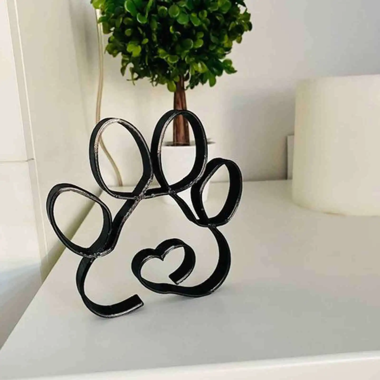 

Home decoration items room decor Simple Metal Dog sculpture desk office accessories Cute Cat ornament Gift Desktop Art