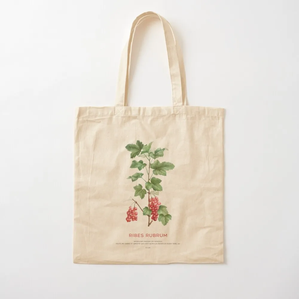 Фото Сумка-шоппер из холщовой ткани с принтом красной смородины (Ribes Rubrum), портативная, для покупок, женская. №2