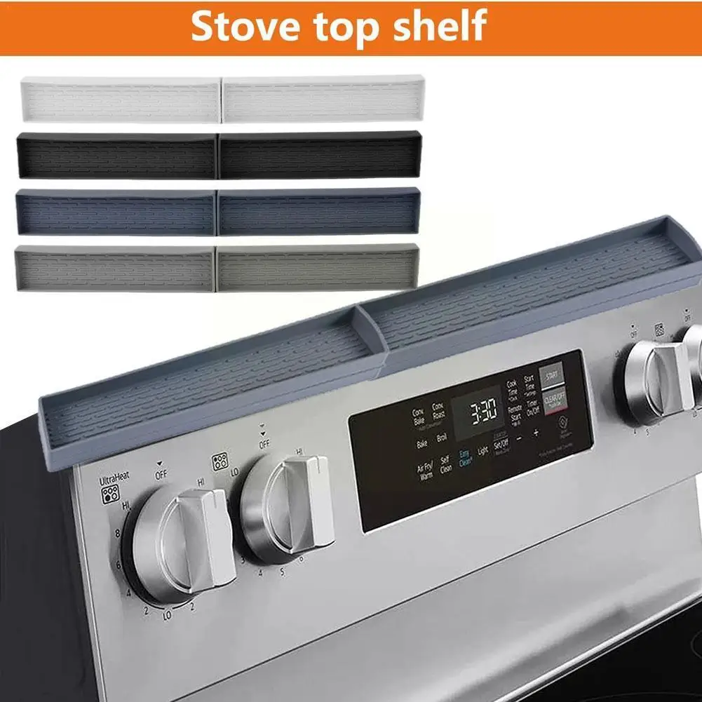 

Kitchen Stove Top Shelf Silicone Storage Rack With Magnetic Kitchen Spice Bottle Organizer Dispenser For Kitchen Tools B1B2