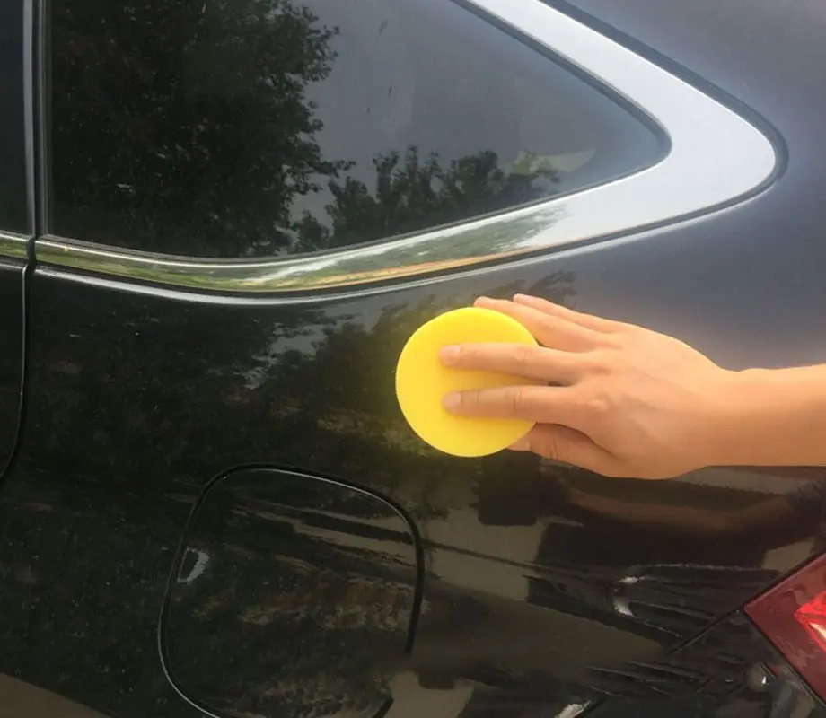 

5Pcs Car Waxing Polish Wax Foam Sponge Applicator Pads 10CM Yellow Cleaning Sponge Clean Washer Washing Tool Car Cleaning