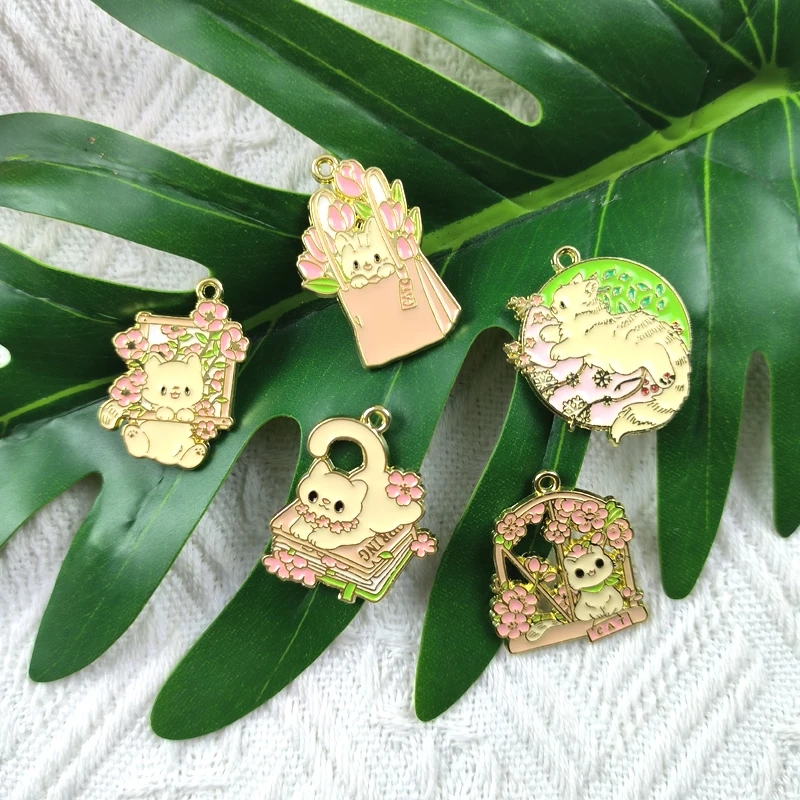 ApeUr 10 шт. мультяшная корзина для цветов котенок зеленое растение ювелирные