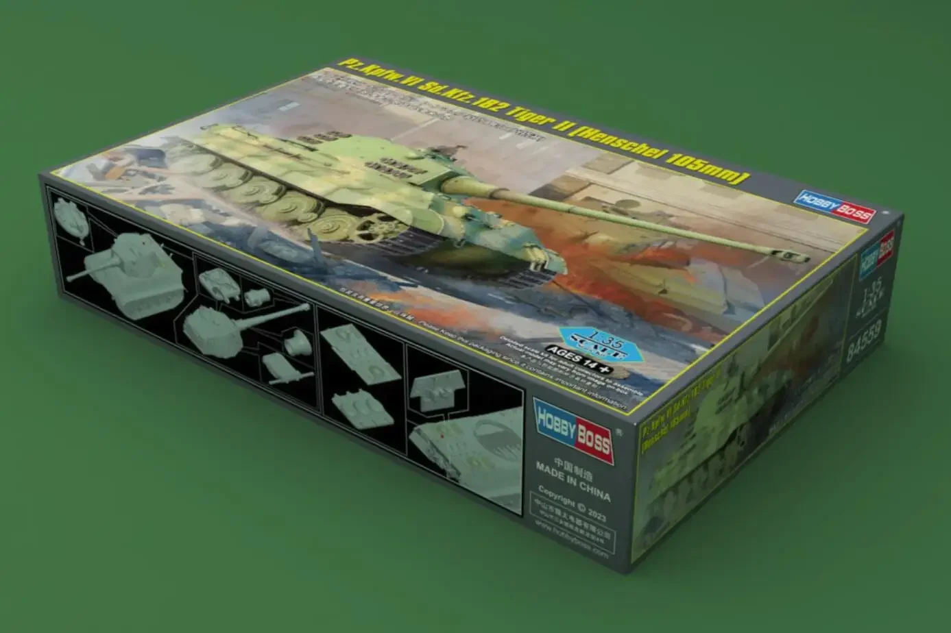 Hobbyboss 84559 1/35 PZ KPFW.VI SD KFZ 182 TIGER II (HENSCHE I 105 мм)