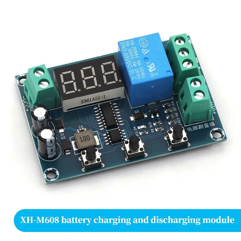 HCW-M63 Модуль заряда и разряда аккумулятора DC 6-40 В Встроенный вольтметр Защита от пониженного напряжения и перенапряжения Плата разряда времени