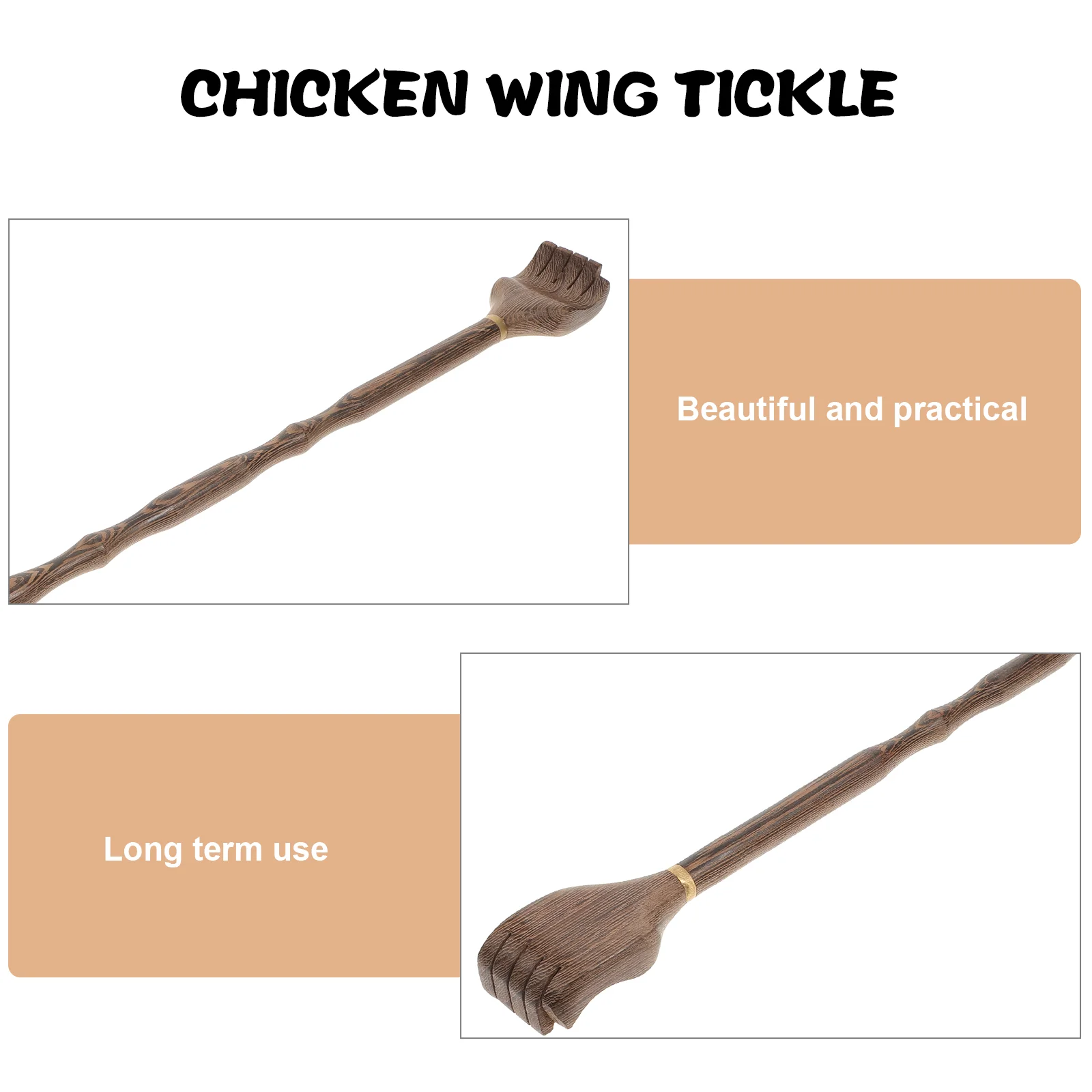 Скребок для маринованной спины взрослых автоматический ручной деревянный