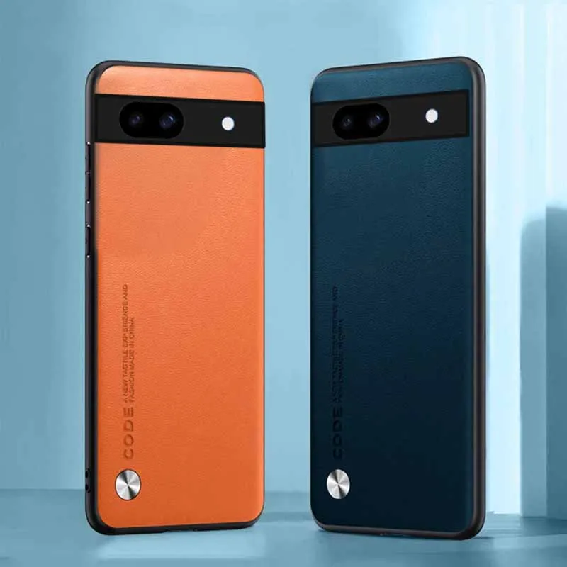 Противоударный защитный чехол из простой кожи для Google Pixel 8a 8 a 9 Pro 5G мягкая