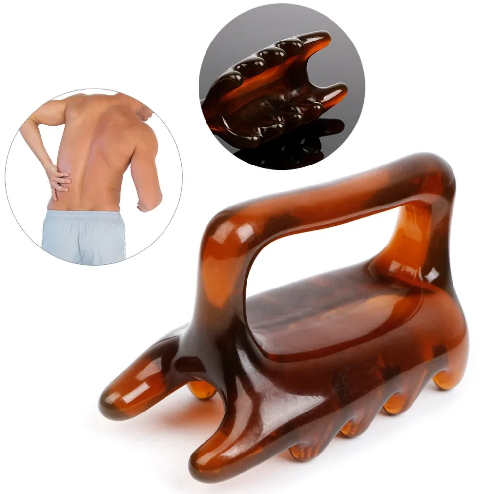 

New Resin beeswax massage cervical spine back massage acupuncture point massager scraping double push meridian health