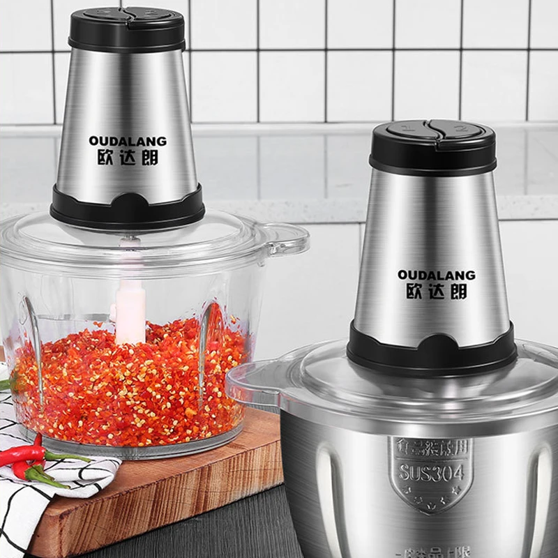 

Electric Meat Grinder 2/3L Garlic Crusher Food Crusher Meat Grinder Knife Chopper For Vegetable Herb Grinder Blender For Kitchen