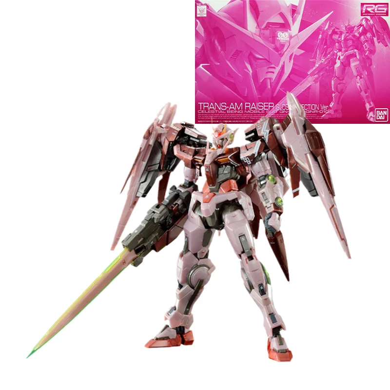 

Bandai Original Gundam Model Kit Anime PB Limited RG TRANS-AM RAISER GLOSS INJECTION VER. Action Figures Toys Gifts for Children