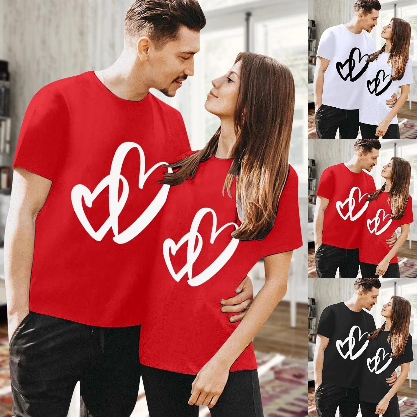 

Valentines Day Graphic T Shirt Shirt Short Sleeved Top Womens Model Womens Tops And Tunics
