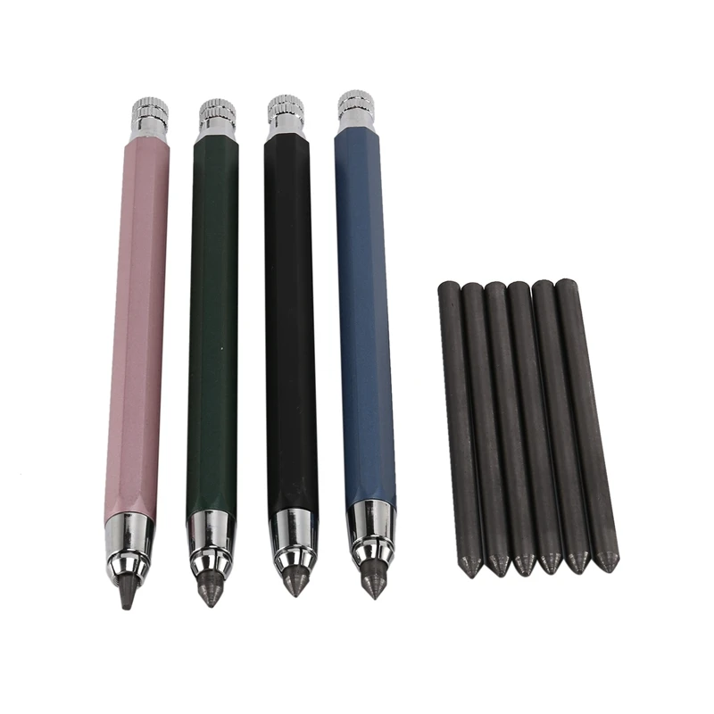 

10 Piece 5.6Mm Pencils Set Sketch Up Metal Automatic Mechanical Graphite Pencil For Crafting,Art Sketching,Woodworking