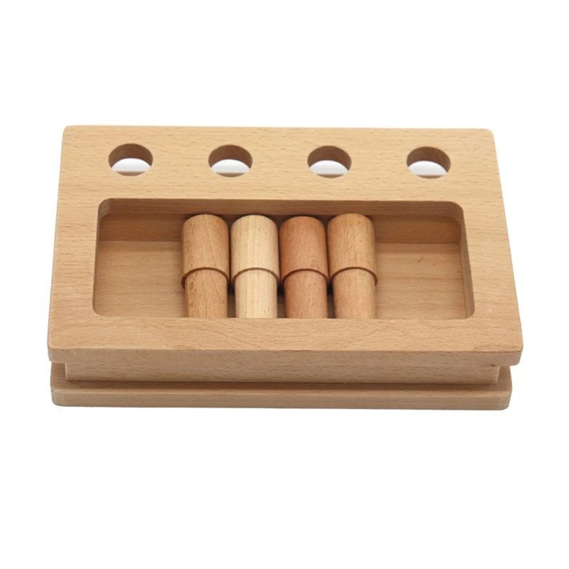 

Wooden Cylinder Box Matching Game Baby 12M+ Fine Motor Skill Fun Birthday Gift G2AE