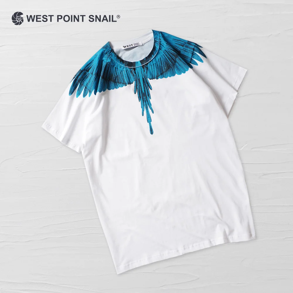 Футболка с принтом Крылья для мужчин и женщин повседневная Готическая рубашка