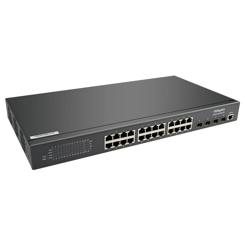 

2021 Popular 24 Port Gigabit Port POE Switch with 4 10G Optical Ports