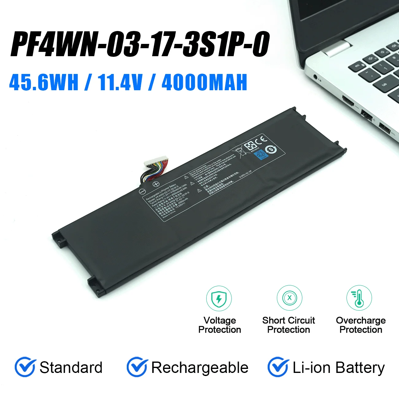Фото PF4WN-00-13-3S1P-0 PF4WN-03-17-3S1P-0 Аккумулятор для ноутбука Hasee KINGBOOK U45 A1 U43E1 U43S1 U47T1 Motile M142 №1