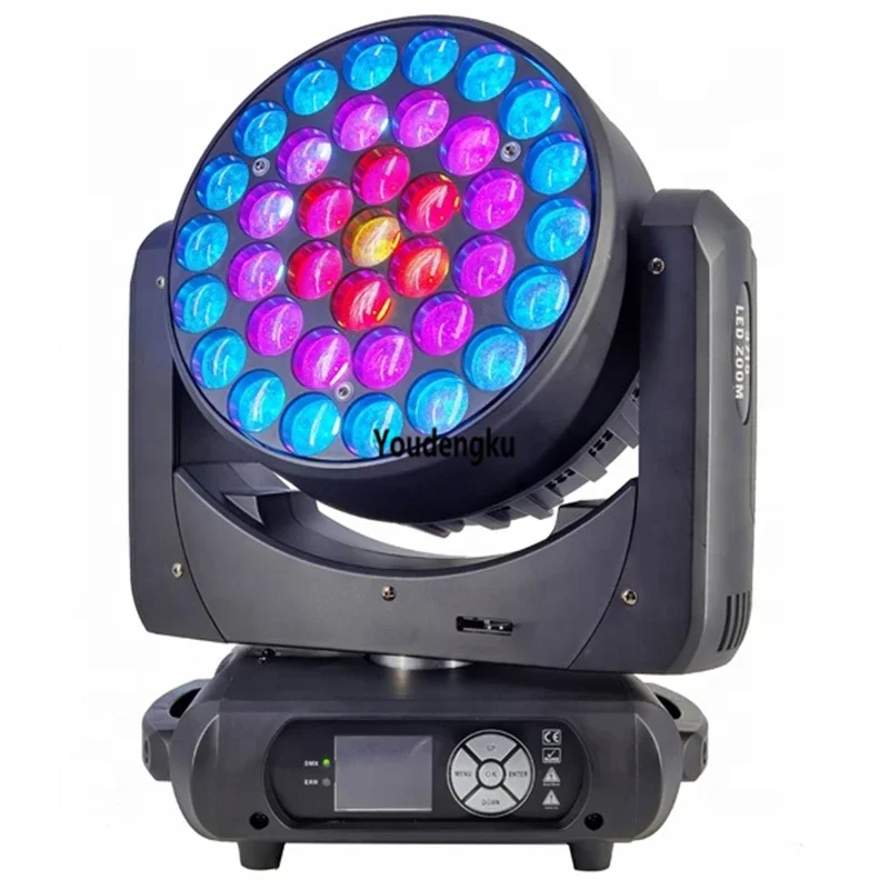 Фото 4 штуки в кейсе Club Disco Stage Pro Light Lyre pixel LED 37x15W rgbw LED с подвижной головкой, функцией зум и режимом заливки света. №1
