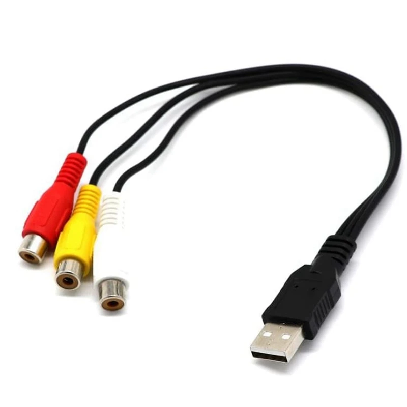 Кабель-переходник с USB на 3RCA переходник мама 3 RCA Rgb Video AV композитный для ТВ ПК DVR |
