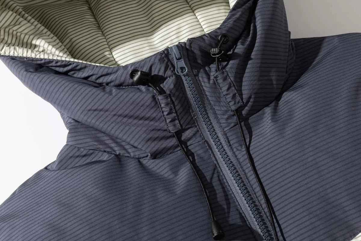 Winter Men and Women Can Wear Trendy Hooded Loose Color Contrast Stripe Cotton Padded Jacket Winter Coat