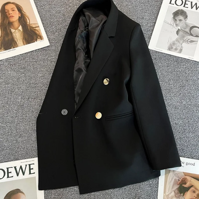 Fashion Long Sleeve Black Blazer Autumn Jacket White Blazer Business Office Female Division Luxury Brand Coats Women's Clothing