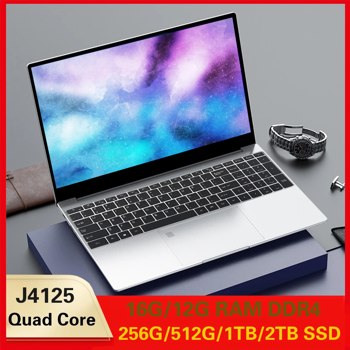 

NEW 12G RAM Inch Laptop 512G/1TB/2TB SSD FHD Screen USB3.0 Windows Netbook Intel Quad Core Processor Fingerprint Recognition 5G