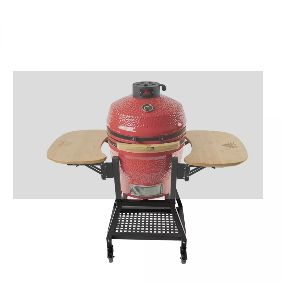 Яйцевой гриль Kamado Открытый для барбекю Сверхмощная угольная бочка Стойка гриля