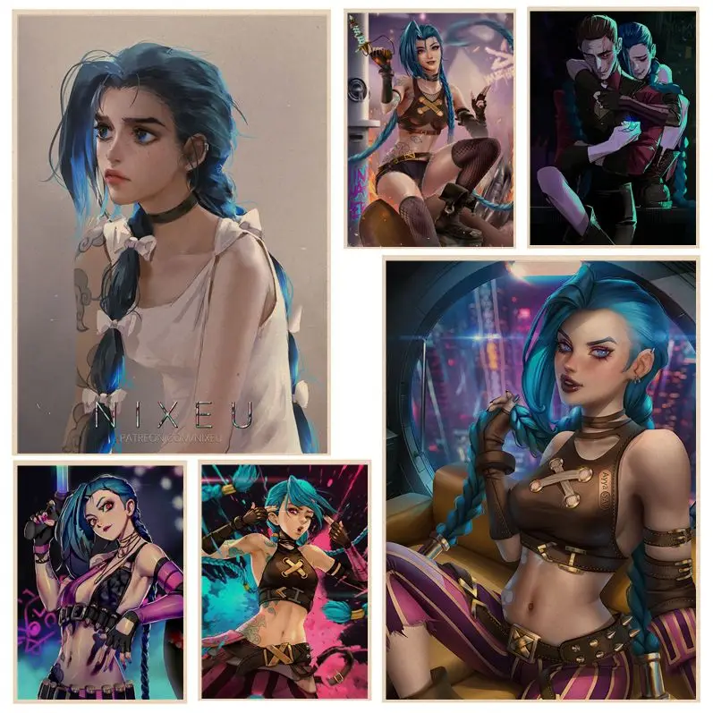 

Arcane League Of Legends DIY Poster Vintage Room Bar Cafe Decor Kawaii Room Decor