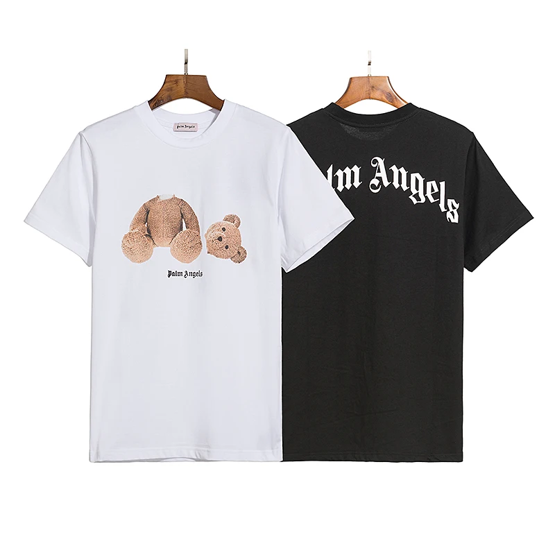 

Palm Angels 22SS Men's Women's Coupl Loose T-Shirt Cartoon Little Bear Fashion Casual Round Neck T-Shirt Cotton Casual T-Shirt