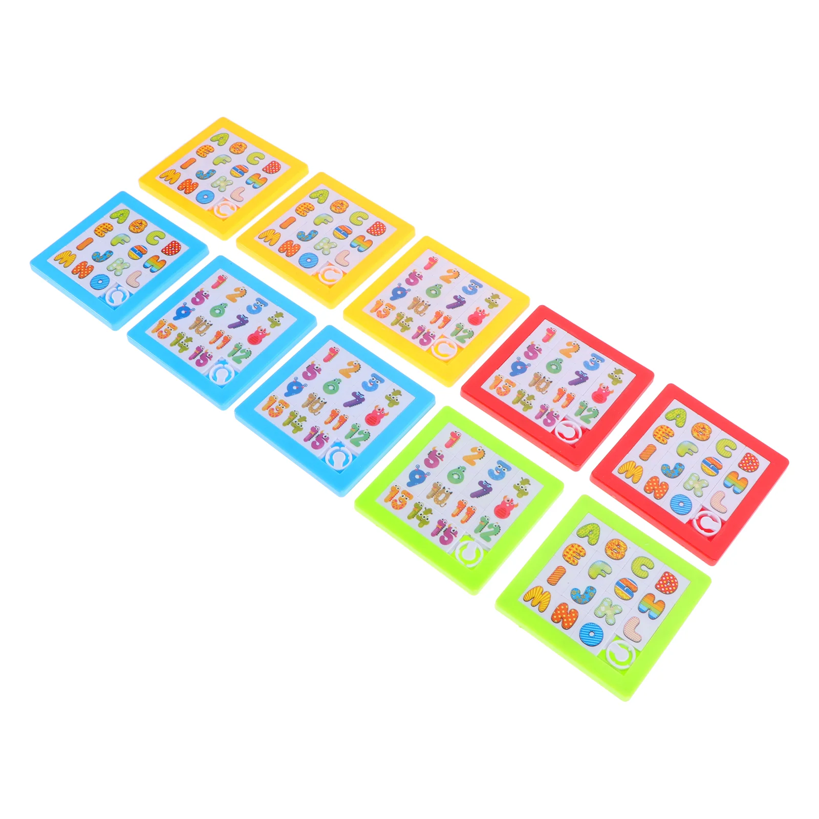 

10Pcs Funny Slide Number Puzzle Children Intelligence Toys Number Teaching Board