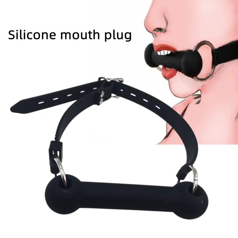 Oral Mouth Gag BDSM Bite Silicone Dog Bone Gag Mouth Gag SM Bondage Restraint Mouth Plug Adult Sex Toys Ball Gag For Adult Games