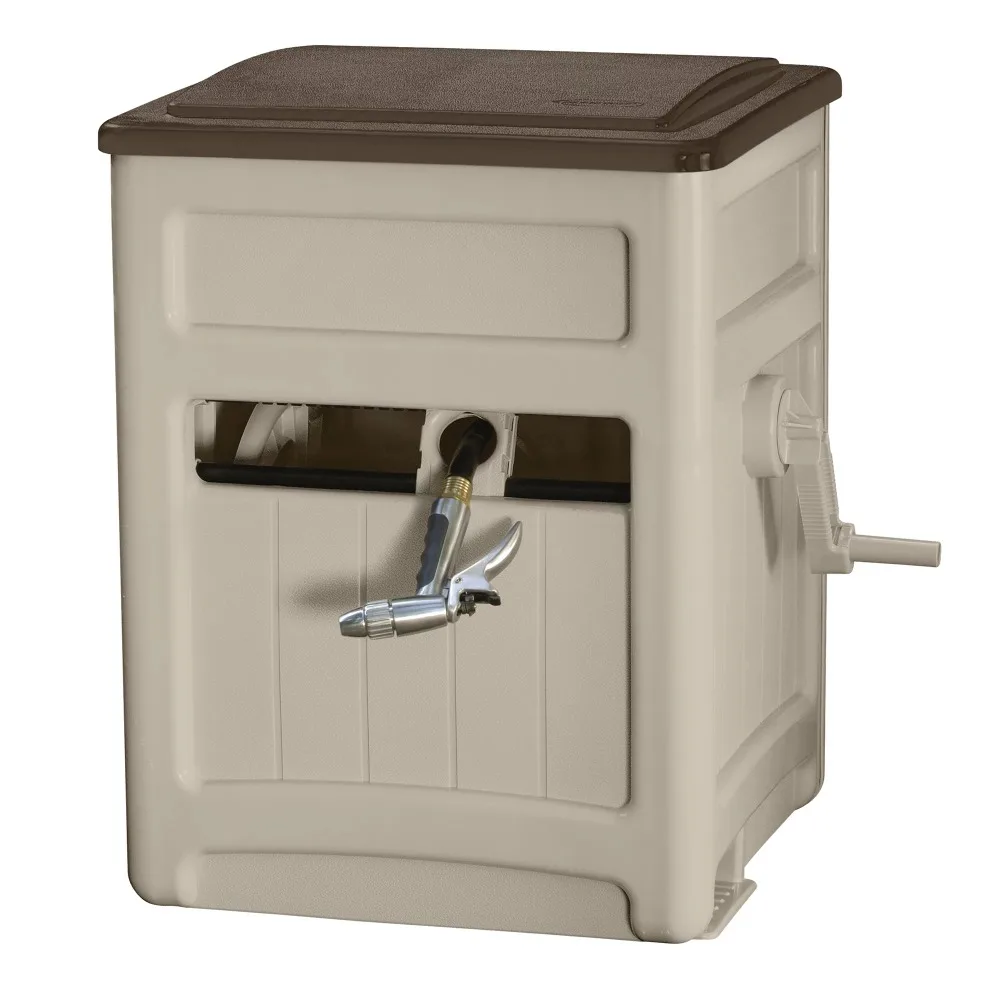 

Light Taupe 225 ft. Smart Trak Hideaway Hose Reel with Storage Bin