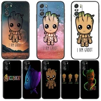 special offer groot marvel phone case for xiaomi mi 11 lite pro ultra 10s 9 8 mix 4 fold 10t 5g black cover silicone back prett