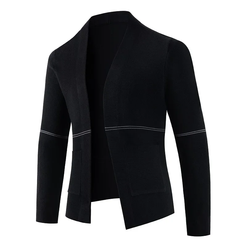 Мужской приталенный кардиган свитер пальто