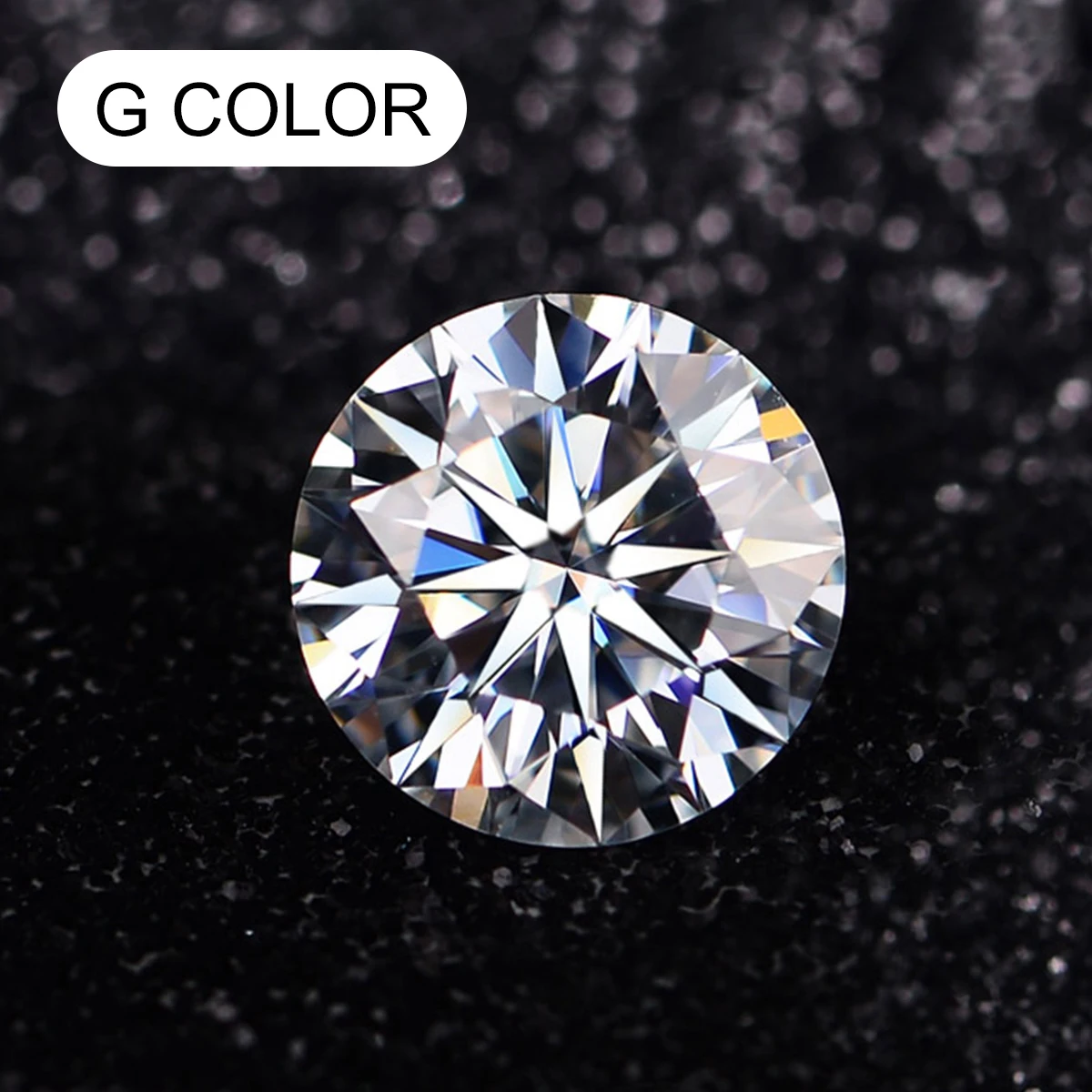 Piedras preciosas sueltas 100% reales, piedra de moissanita G, Color 0,2 CT a 5CT, forma redonda de diamante cultivado en laboratorio, anillo de diamante indefinido para joyería