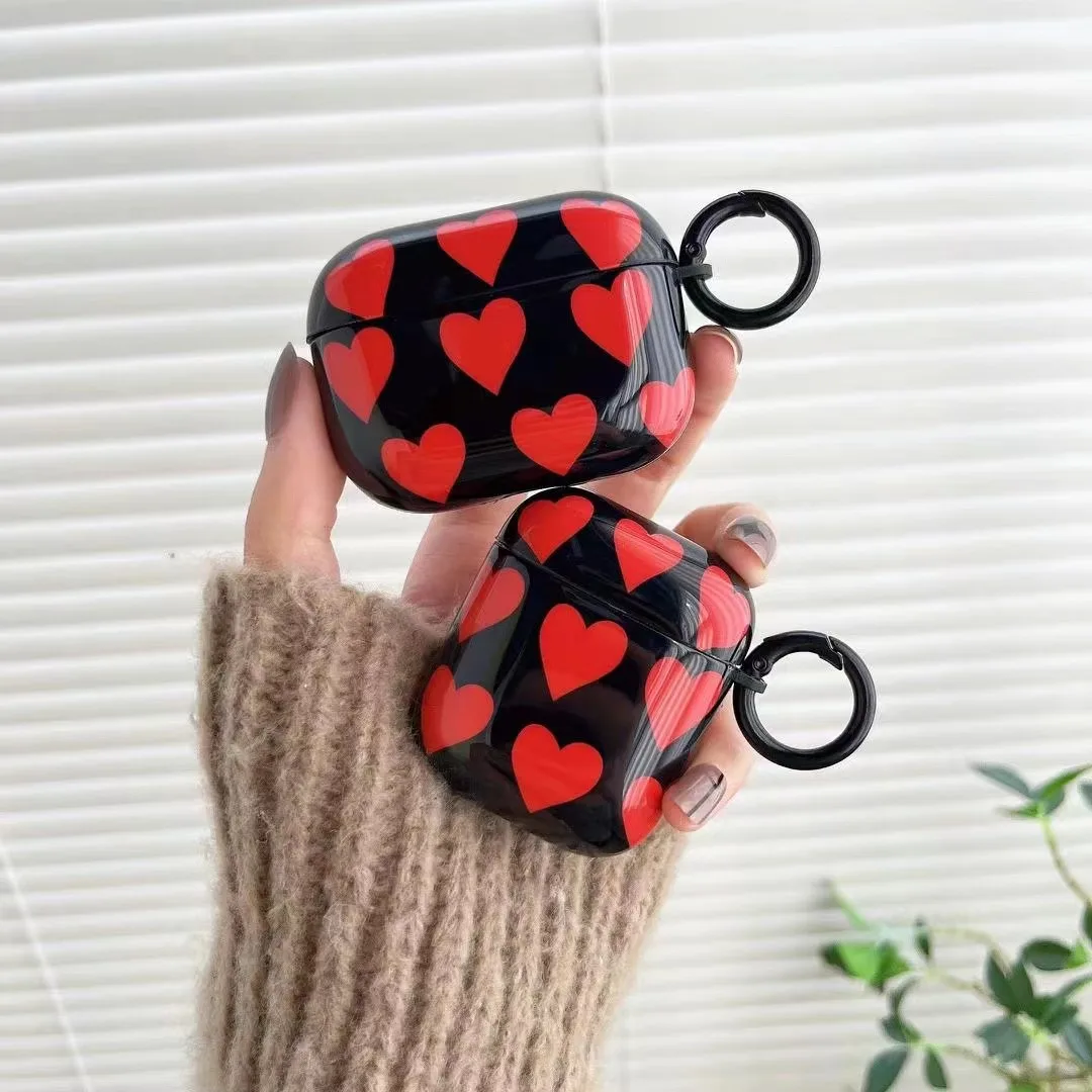 

Full screen red love for apple bluetooth ear chassis 3 generation of applicable airpods pro cases imd soft shell